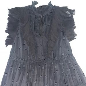 black dotted Kate spade dress